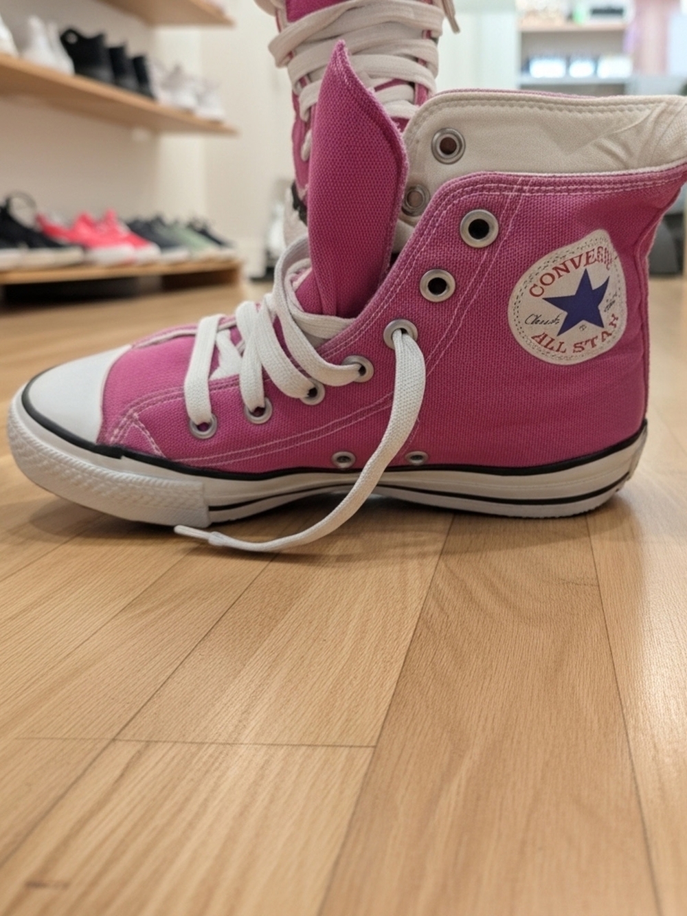 Converse Chuck Taylor All Star High Top Sneakers - Pink N White